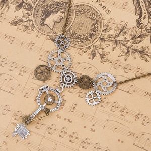 Steampunk Key Statement Necklace